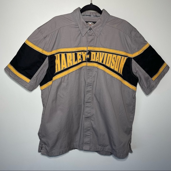 Harley-Davidson Other - Harley-Davidson Men’s Button Down Short Sleeve Shop Shirt XL